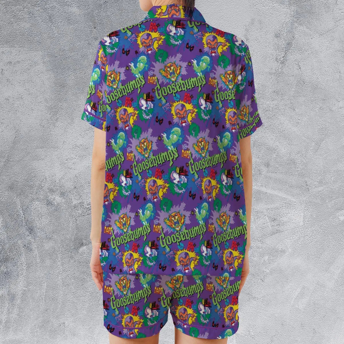 Satin Short-Sleeve Pajamas Set - BE4DMGPA