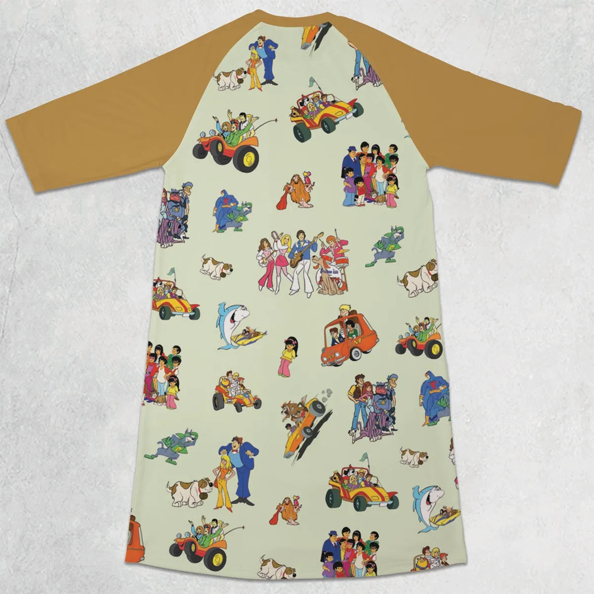 3/4 Sleeve Raglan Dress - 6N7JS7LE