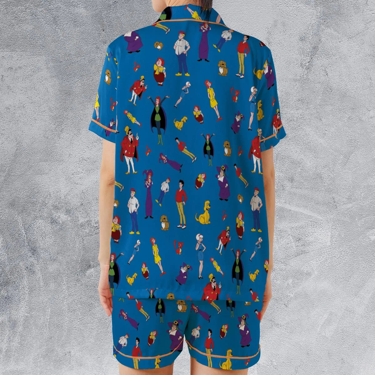 Satin Short-Sleeve Pajamas Set - 5LCH5QGE