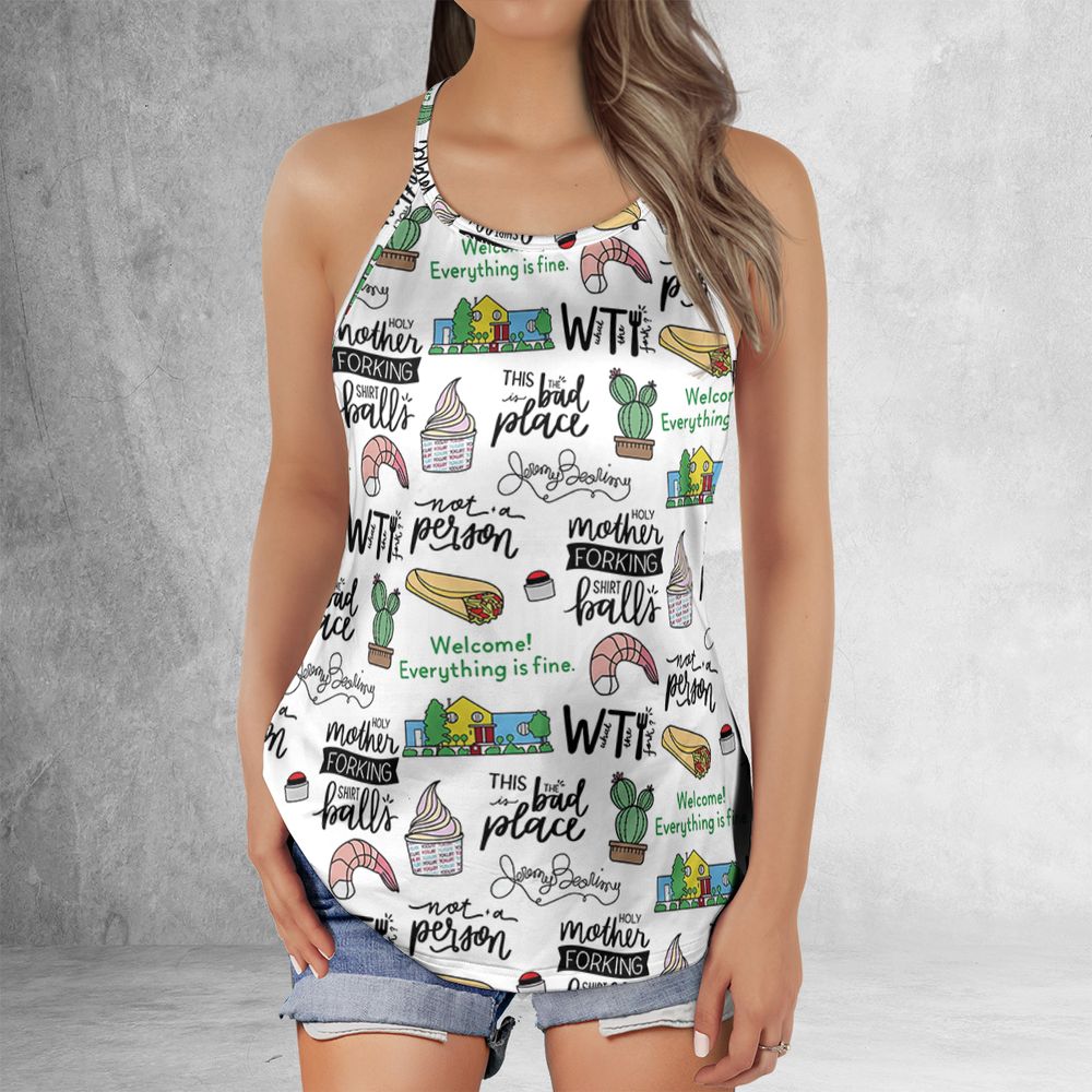 Criss Cross Tank Top - 8RFY157K -  - 2