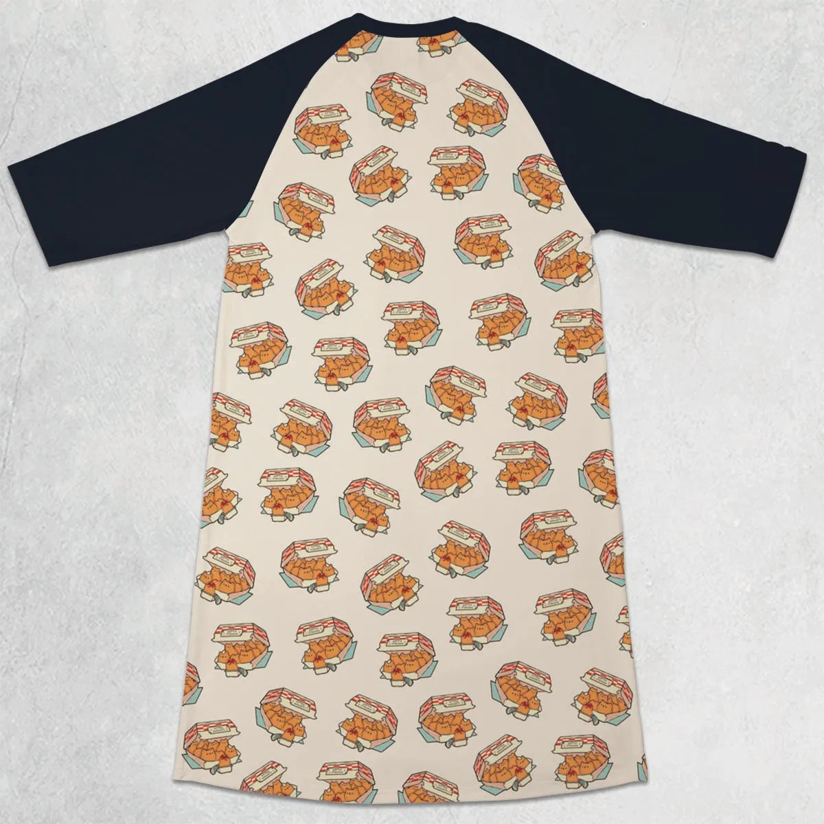3/4 Sleeve Raglan Dress - JBSB9ZTC