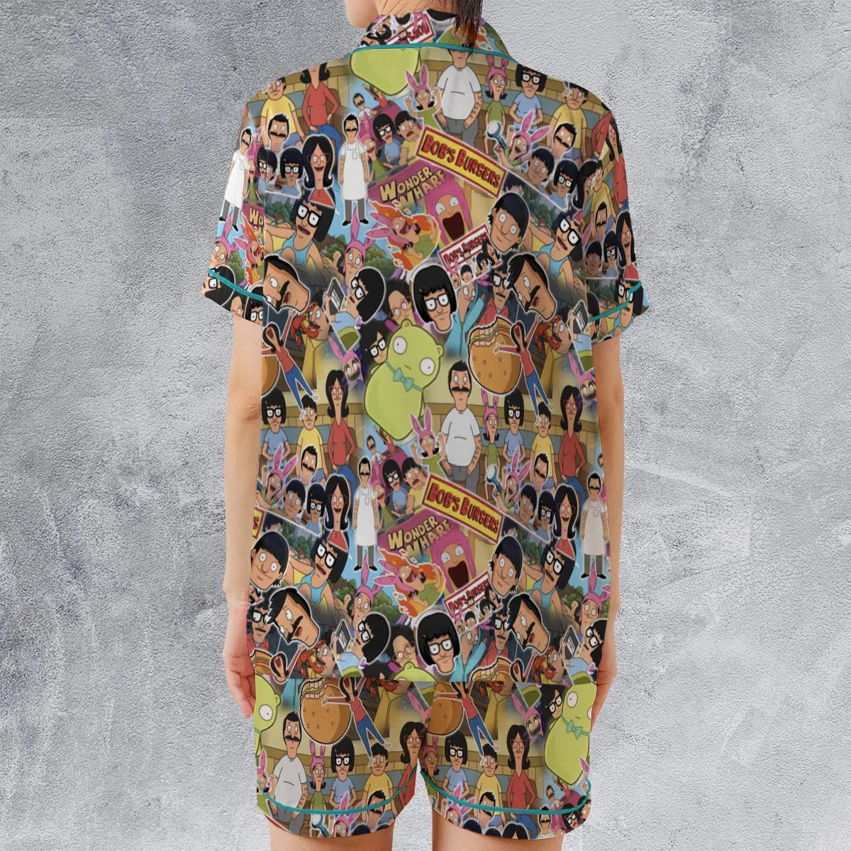 Satin Short-Sleeve Pajamas Set - REU63RPN
