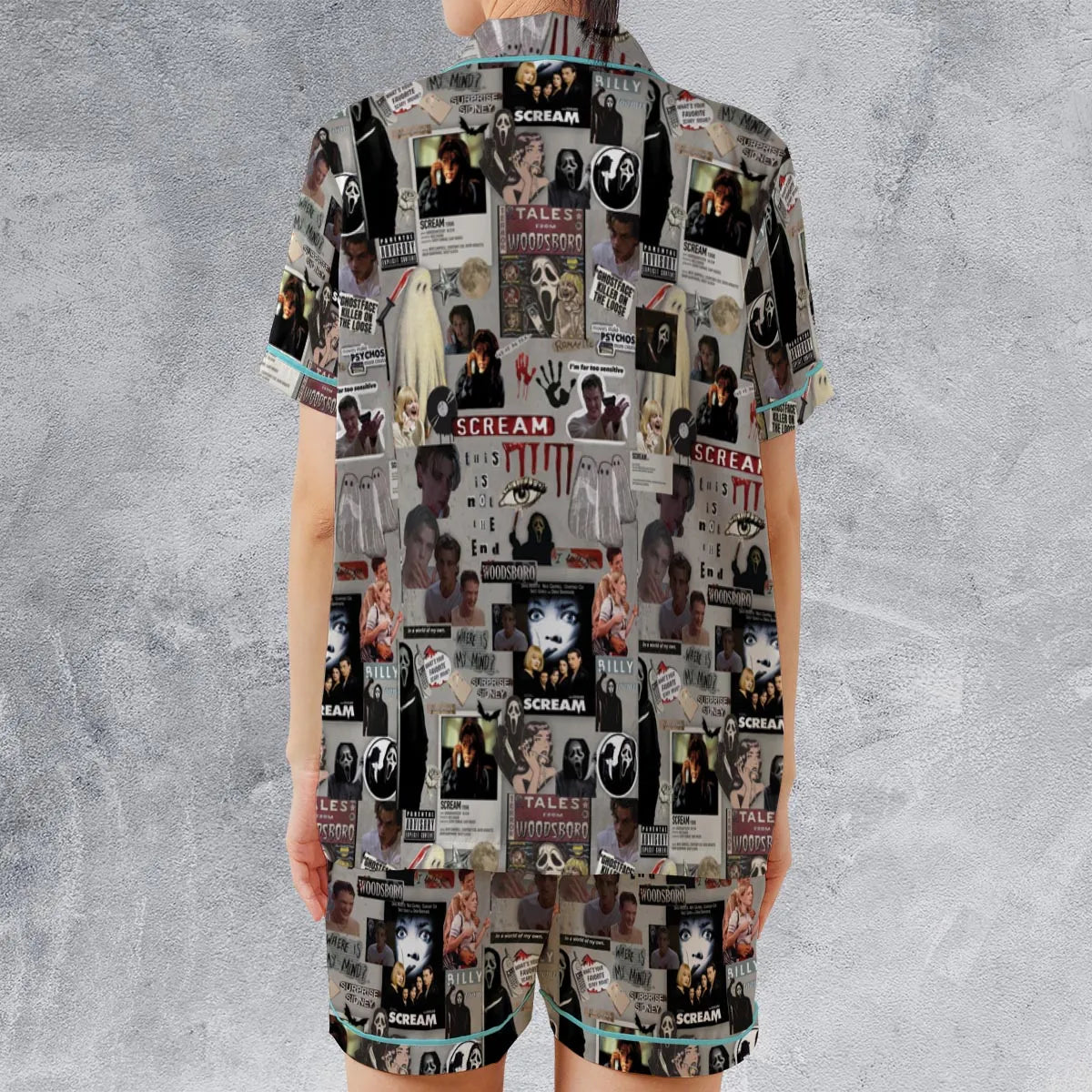Satin Short-Sleeve Pajamas Set - XCBUAVFJ