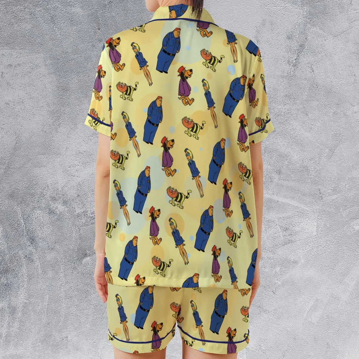 Satin Short-Sleeve Pajamas Set - TXYM27ZF