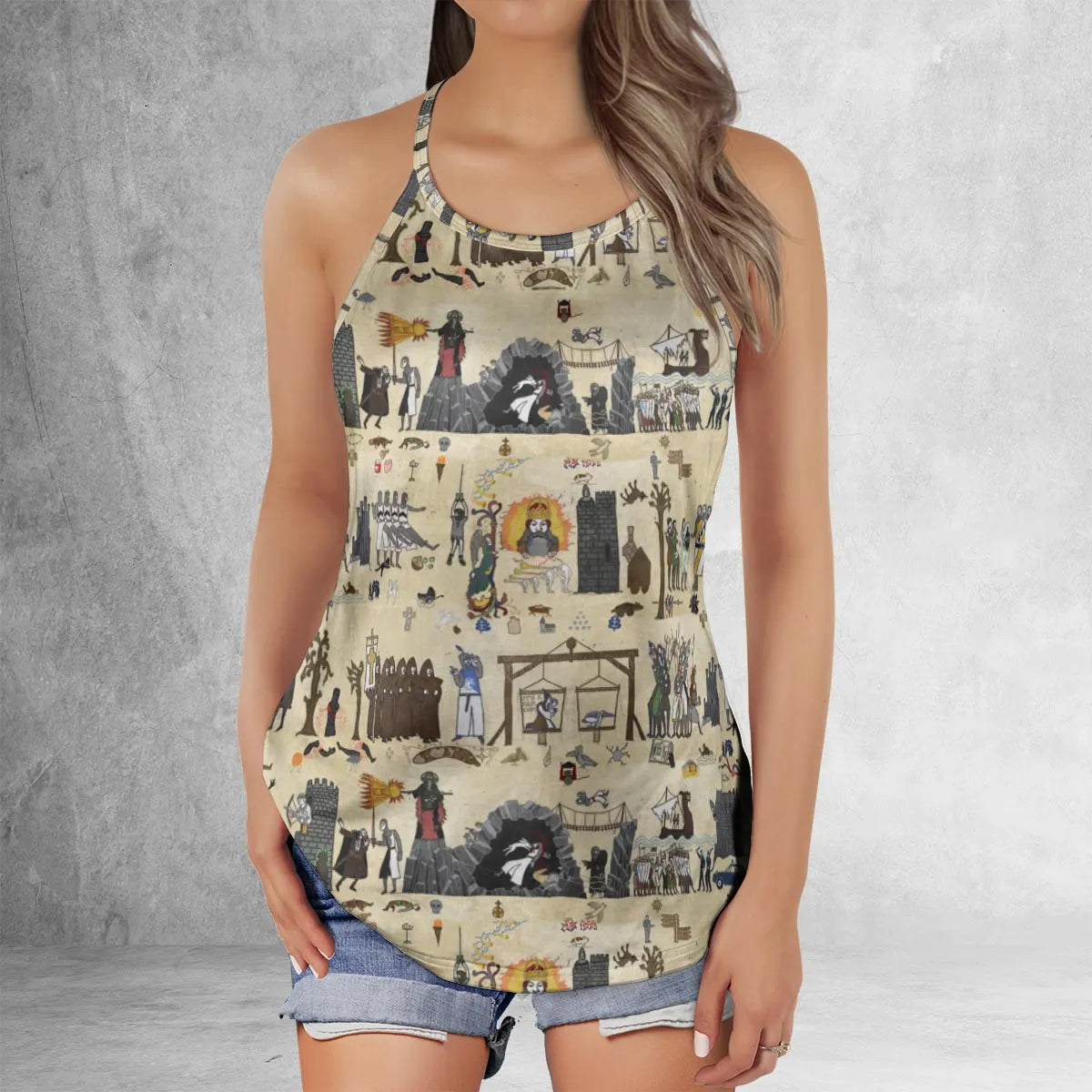 Criss Cross Tank Top - QHUSHCLM