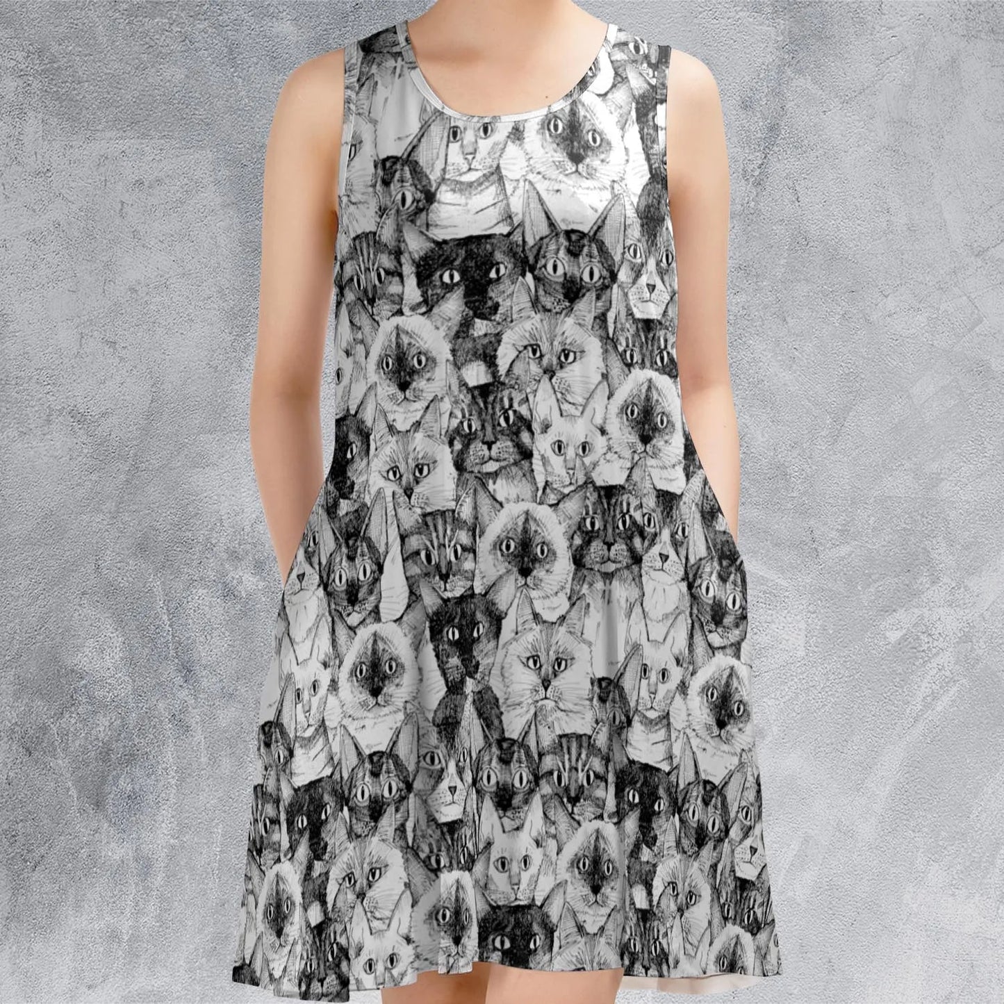 Just Cats Sleeveless Dress