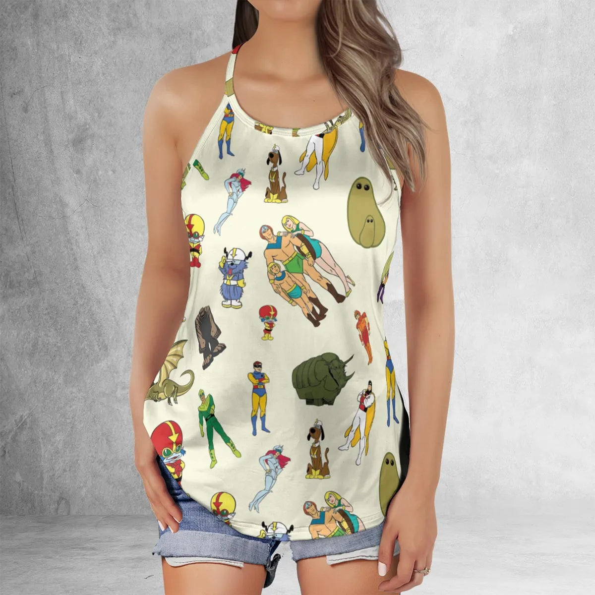 Criss Cross Tank Top - U8K4988B