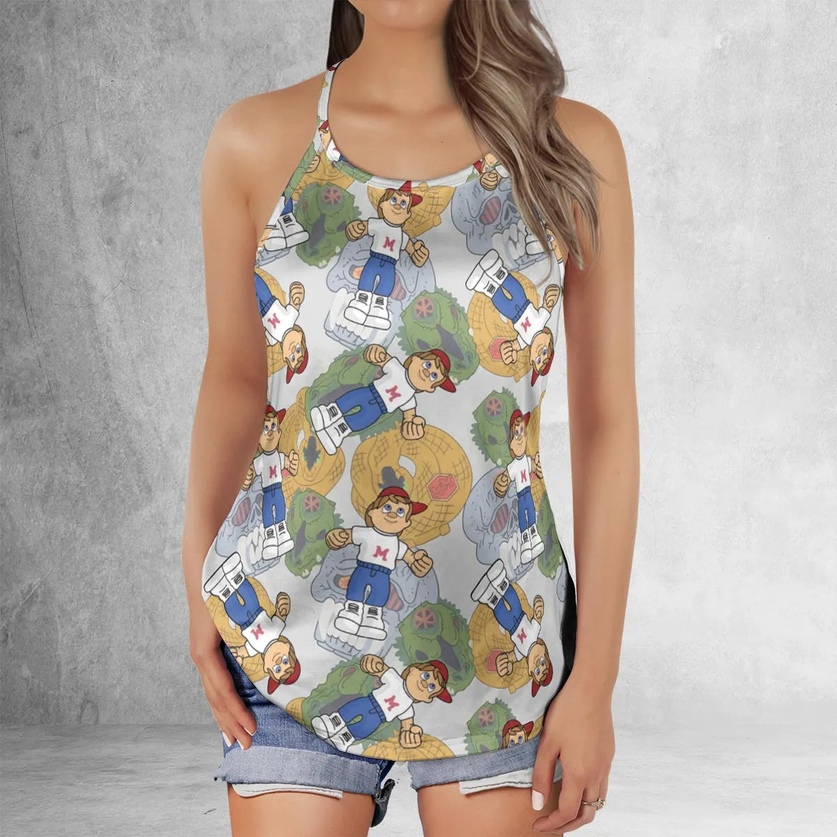 Criss Cross Tank Top - J552NTGM