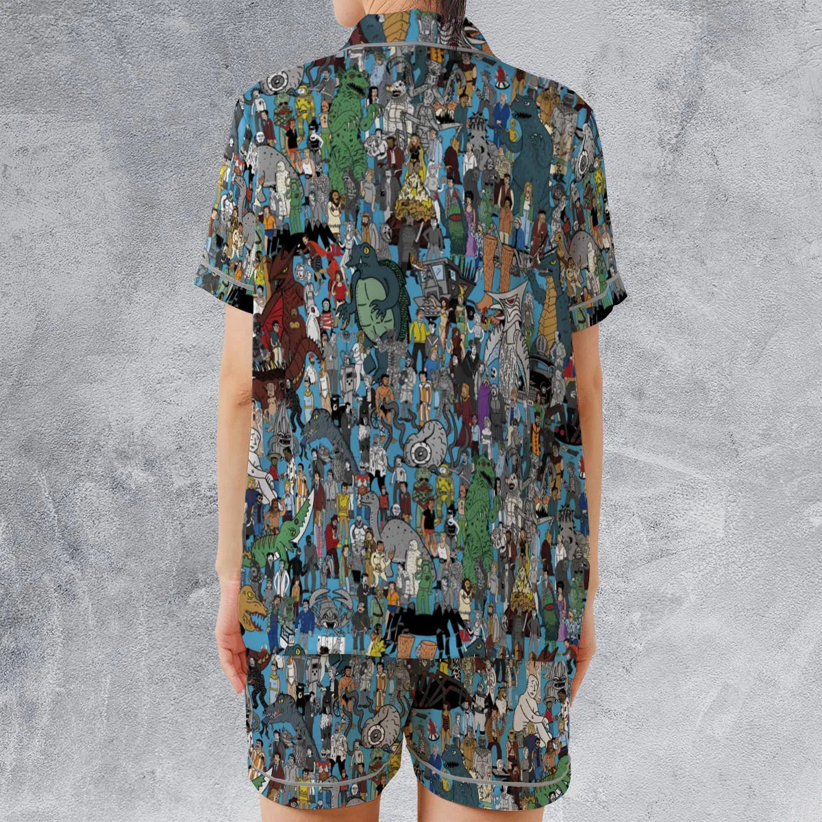 Satin Short-Sleeve Pajamas Set - 45X8TEZX