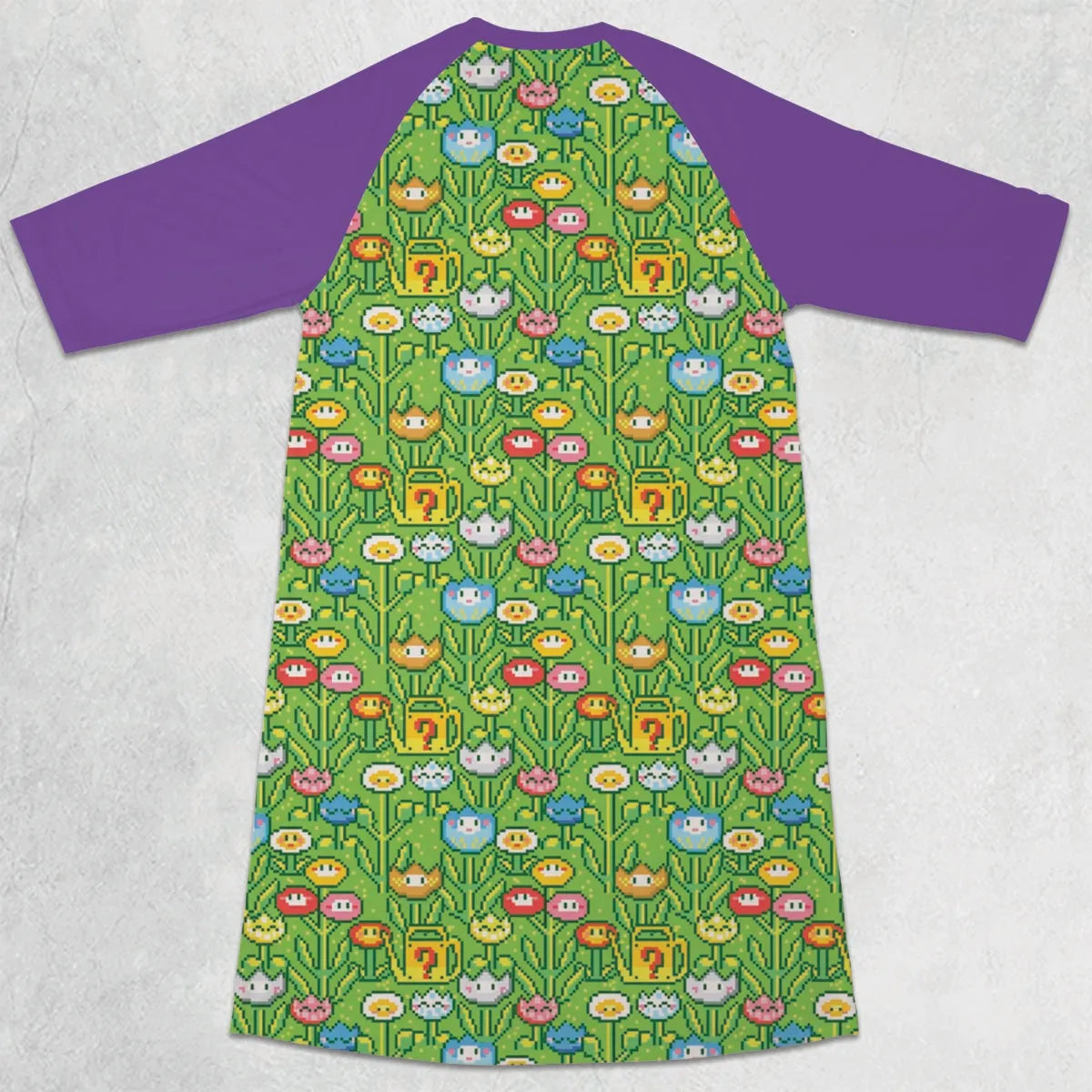 3/4 Sleeve Raglan Dress - U129MGRY