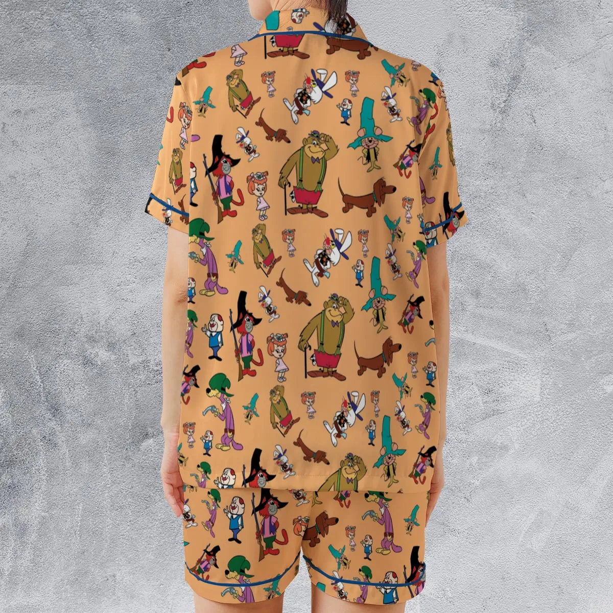 Satin Short-Sleeve Pajamas Set - U4ELAT9U