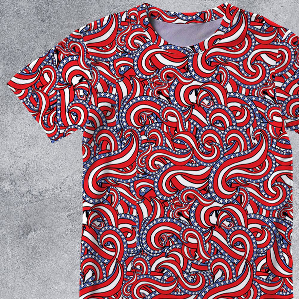 Patriotic American Flag Red White and Blue Stars -  - 2