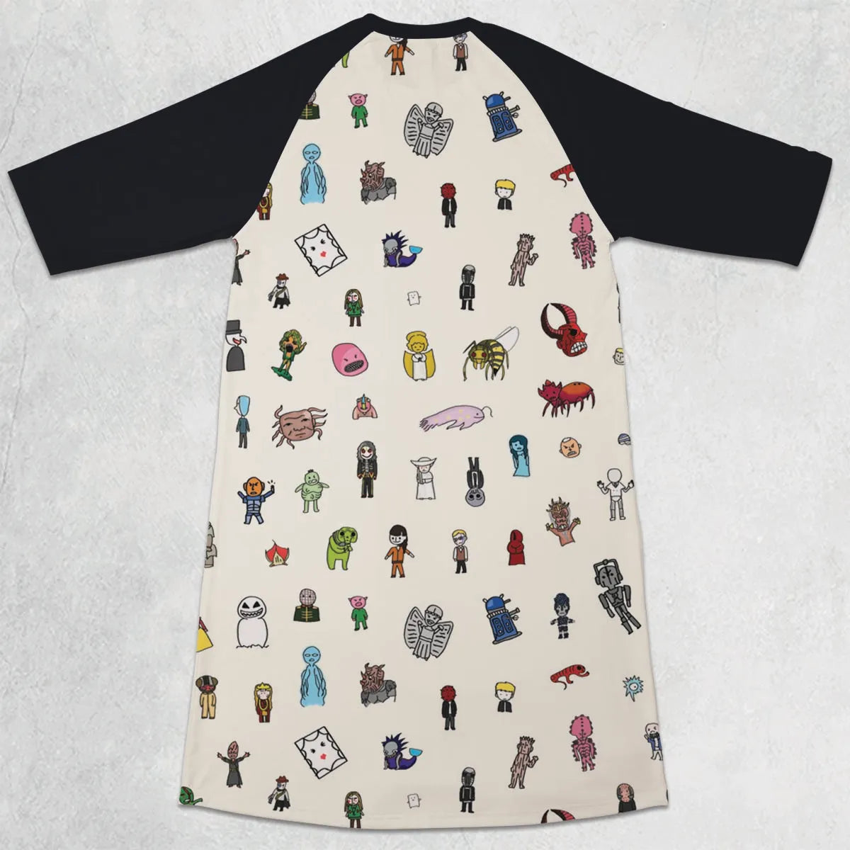 3/4 Sleeve Raglan Dress - Q3UKBU83