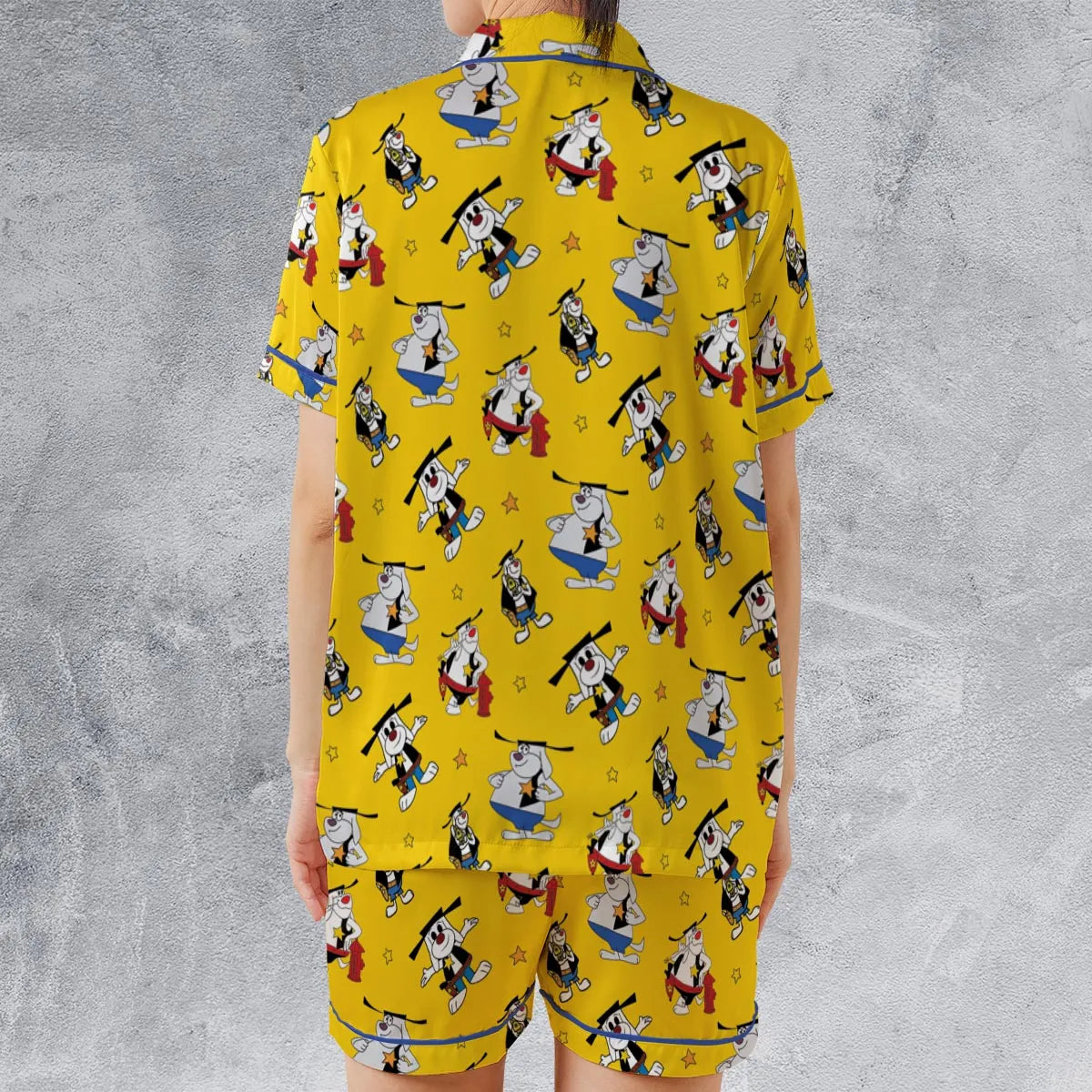 Satin Short-Sleeve Pajamas Set - 7H6Q2RCR