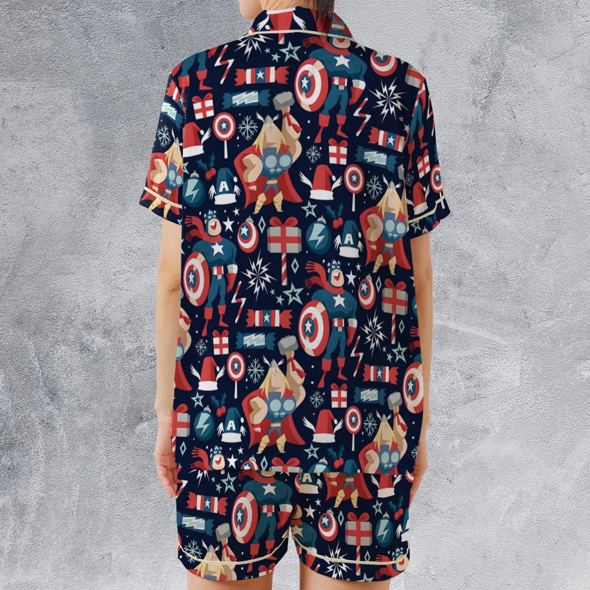 Satin Short-Sleeve Pajamas Set - 9YZ8JV15