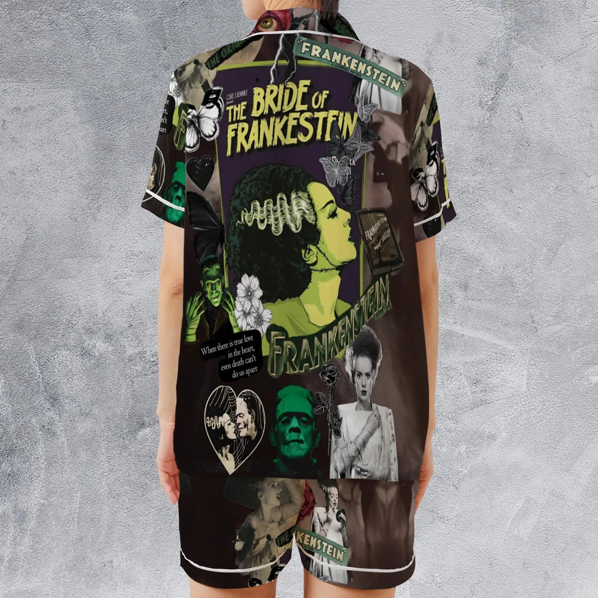 Satin Short-Sleeve Pajamas Set - Y2CME5EK