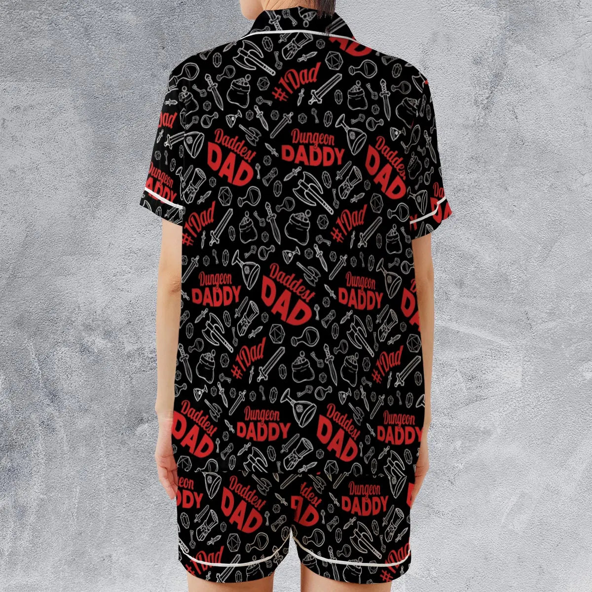 Satin Short-Sleeve Pajamas Set - T9TBEEEC