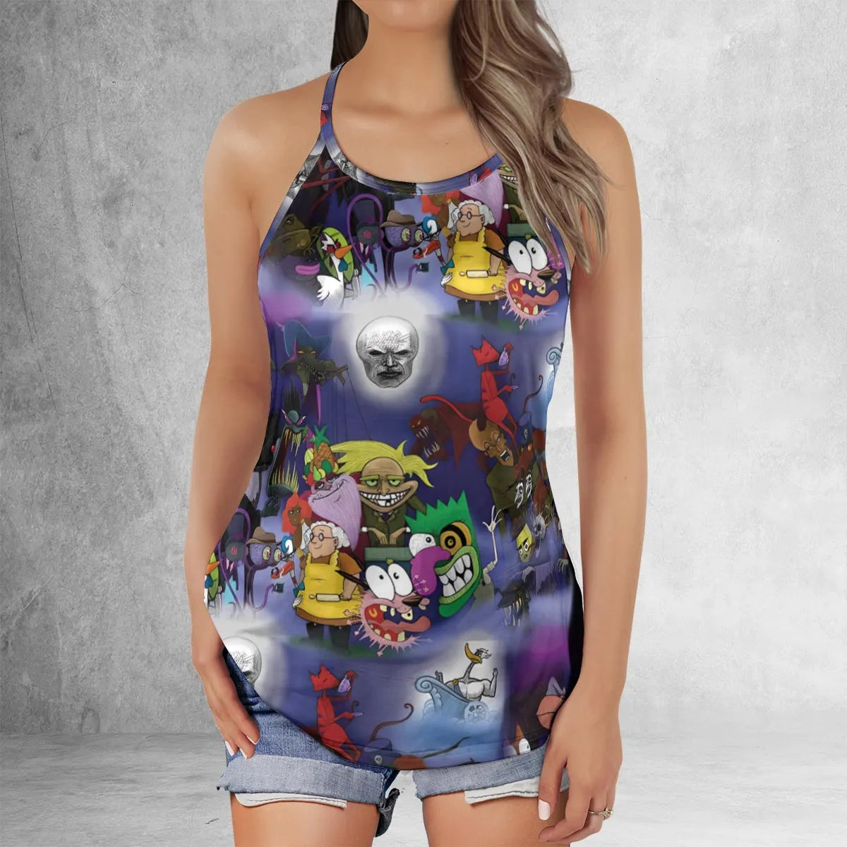 Criss Cross Tank Top - D87XF1HZ