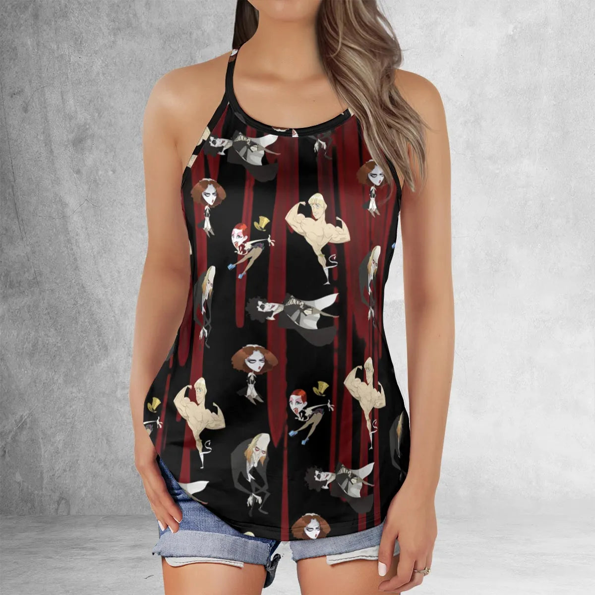 Criss Cross Tank Top - 4MUFST58