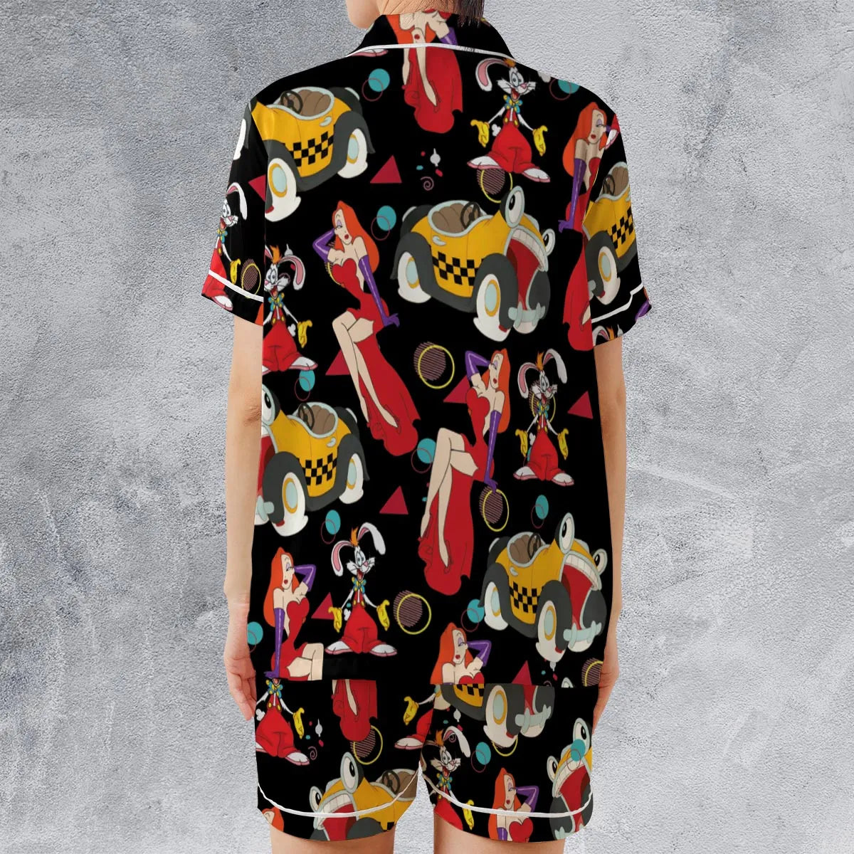 Satin Short-Sleeve Pajamas Set - 2LY5FZFQ