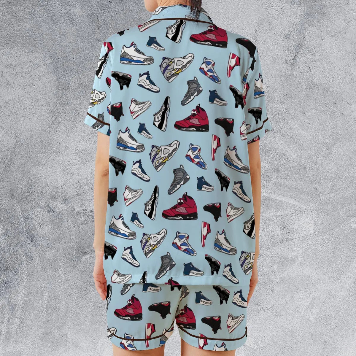 Satin Short-Sleeve Pajamas Set - 1E8K5A95