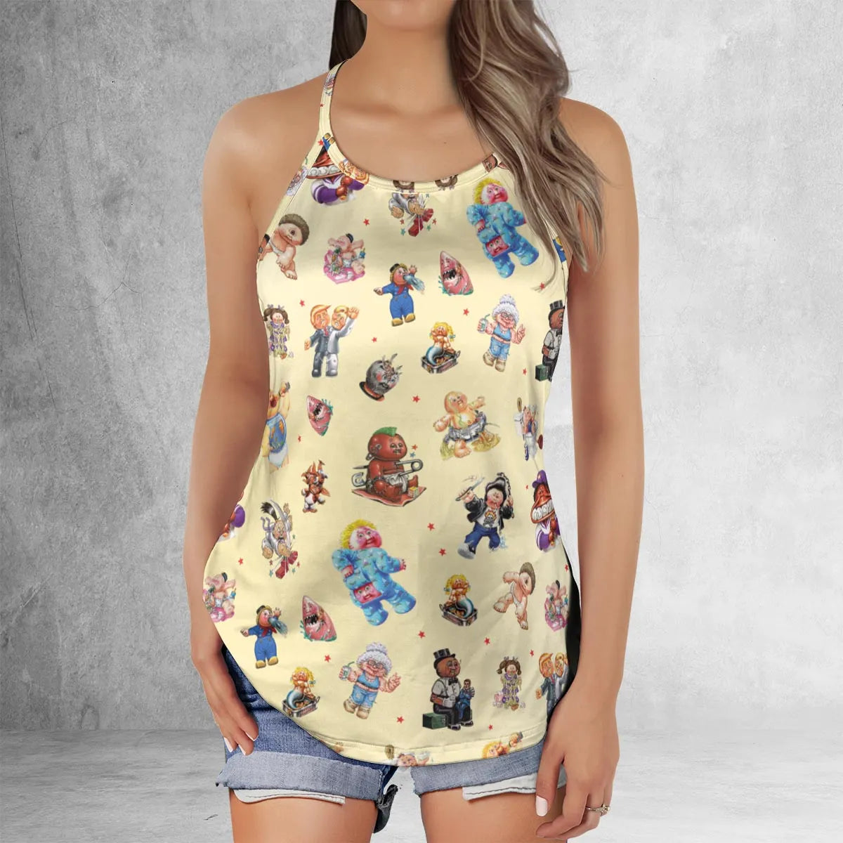 Criss Cross Tank Top - PVQ93KVW