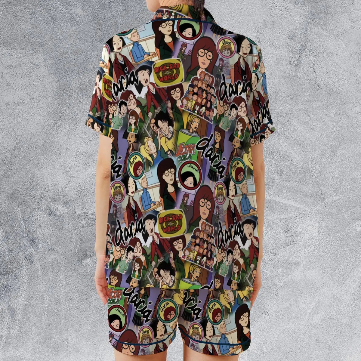 Satin Short-Sleeve Pajamas Set - GZ2U86HP
