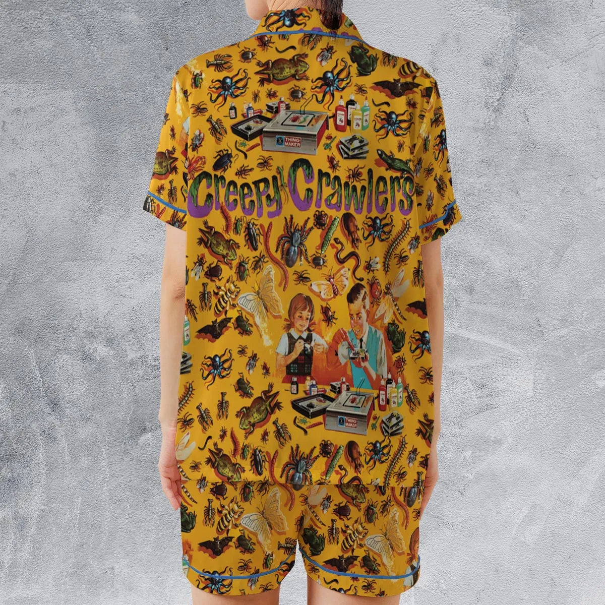 Satin Short-Sleeve Pajamas Set - D2BK1KV5