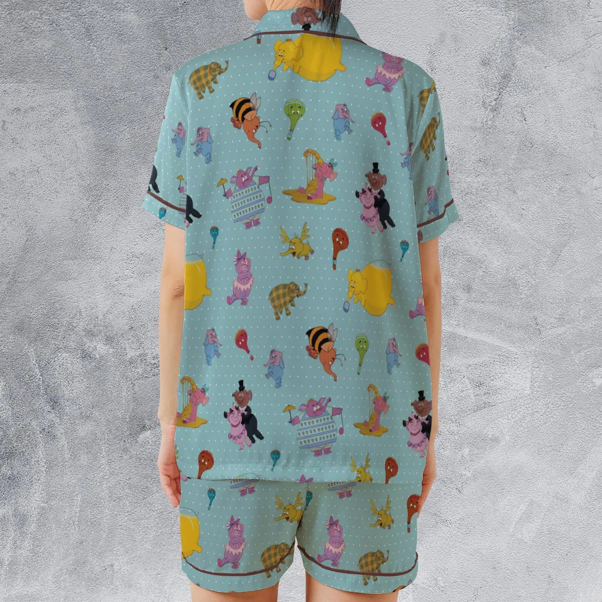 Satin Short-Sleeve Pajamas Set - 771YVV46