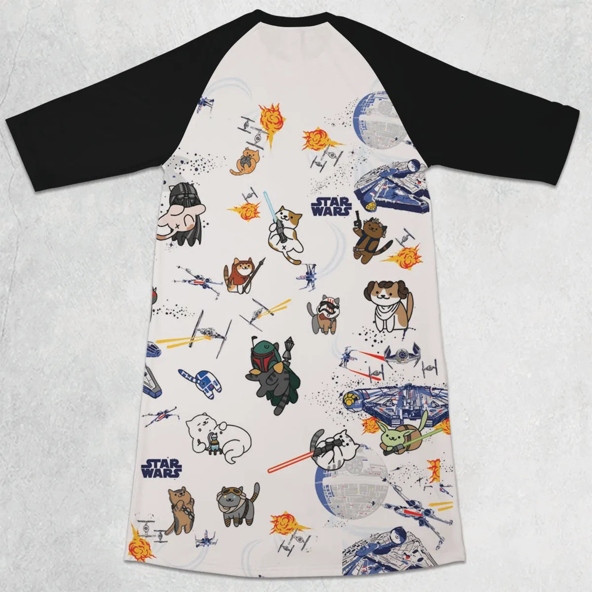 3/4 Sleeve Raglan Dress - Q5C9PDPF