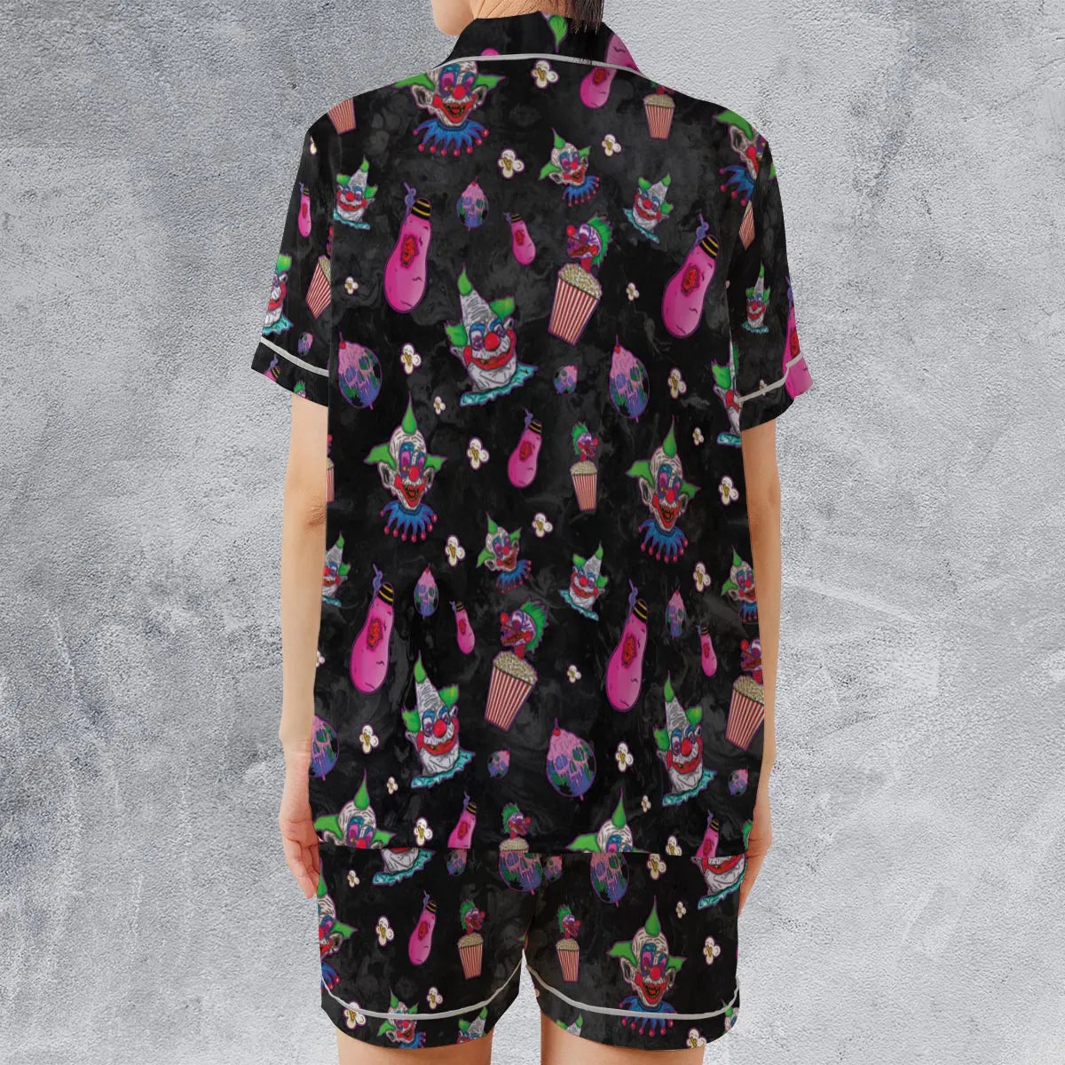 Satin Short-Sleeve Pajamas Set - 6JF2ZKXN