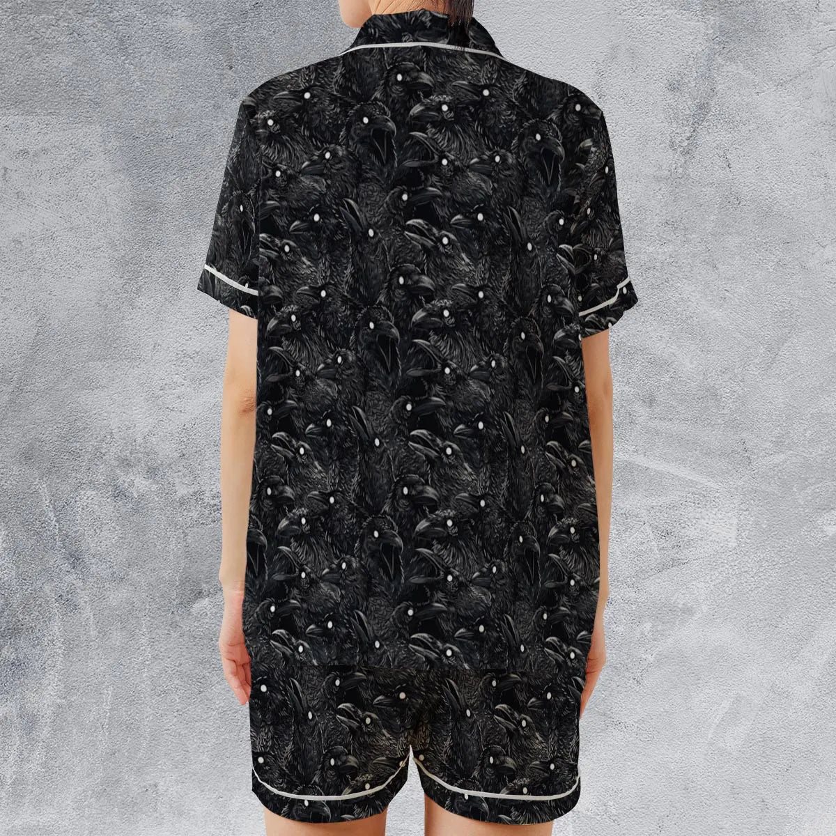 Satin Short-Sleeve Pajamas Set - BDU82VAG