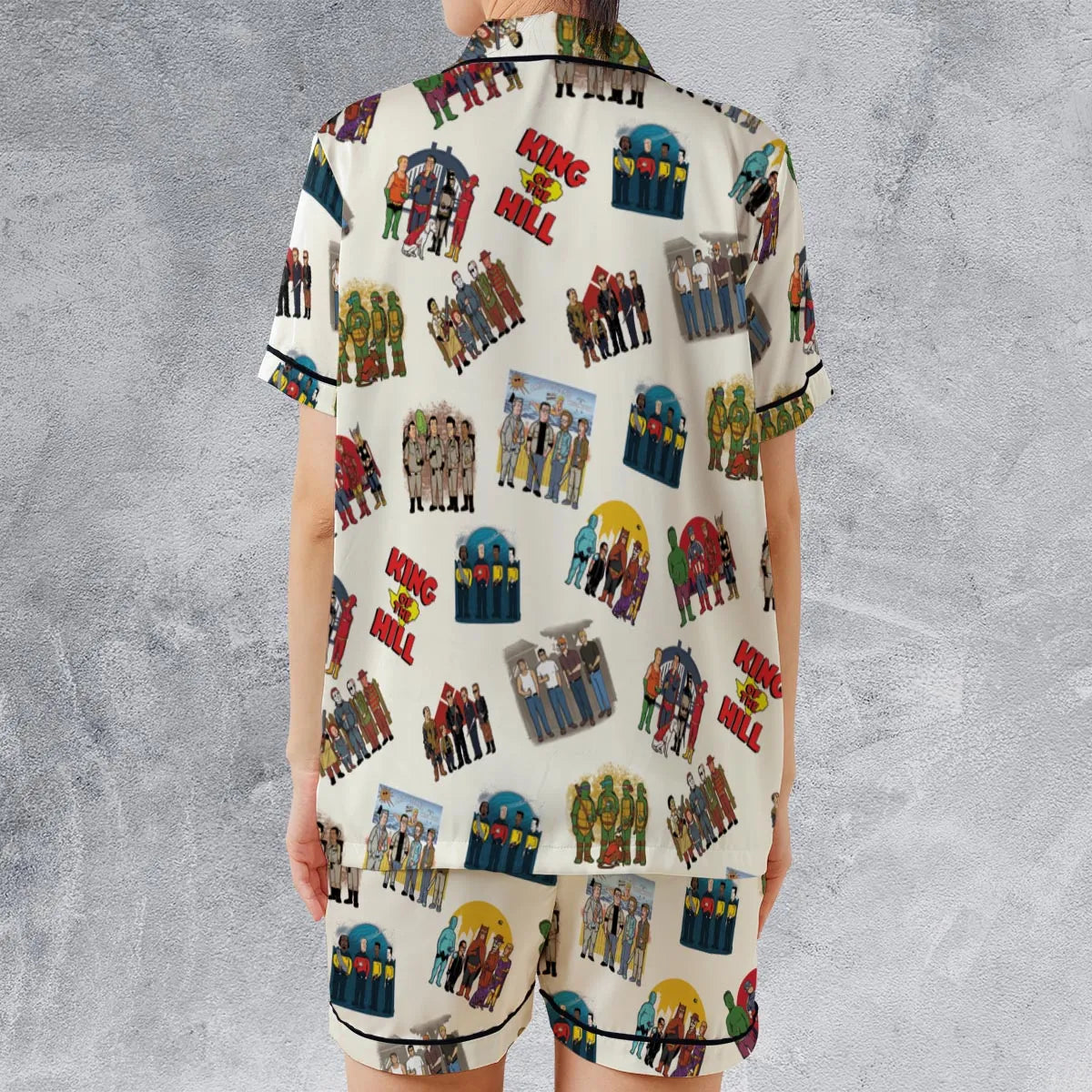 Satin Short-Sleeve Pajamas Set - SZ9L8ERS