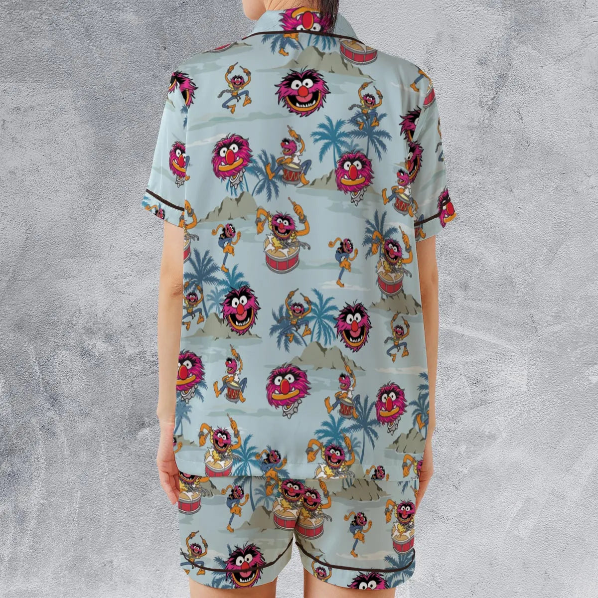 Satin Short-Sleeve Pajamas Set - 5TMPR511