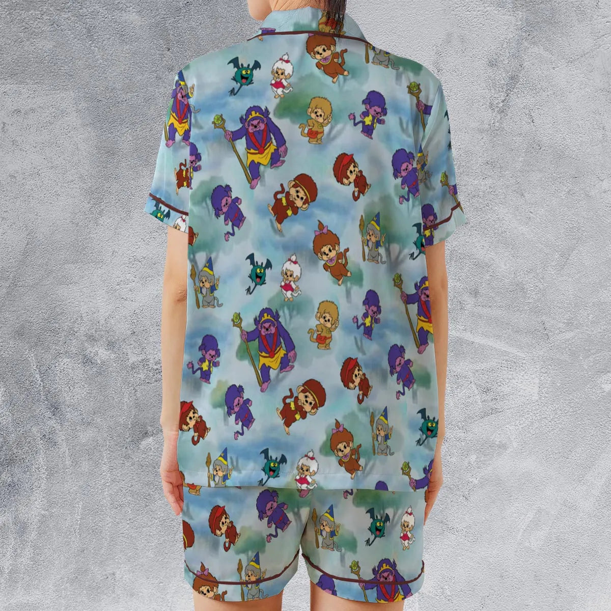 Satin Short-Sleeve Pajamas Set - RX7LGNF7