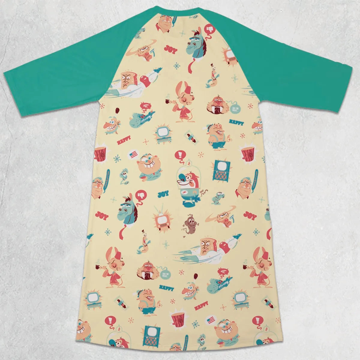 3/4 Sleeve Raglan Dress - ZBCYVM1Q