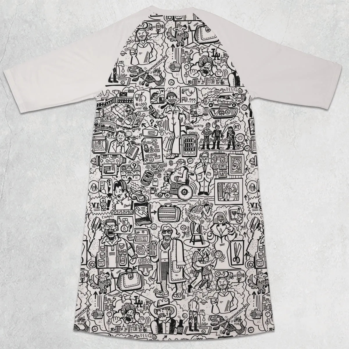 3/4 Sleeve Raglan Dress - ZCYZN8N4