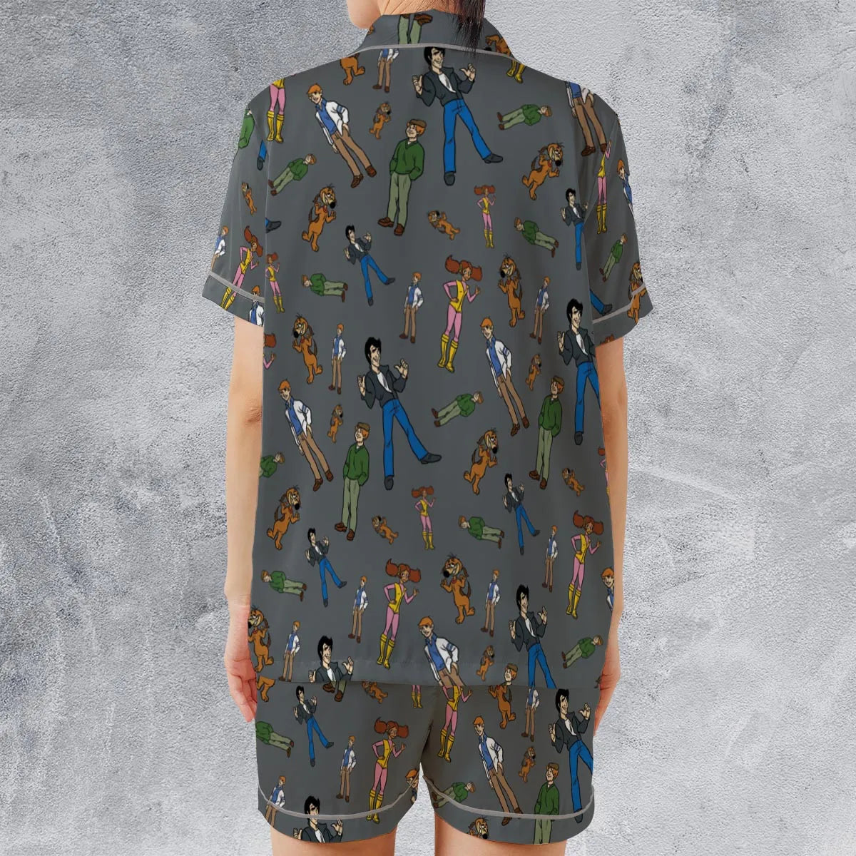 Satin Short-Sleeve Pajamas Set - 1KZCHZFW
