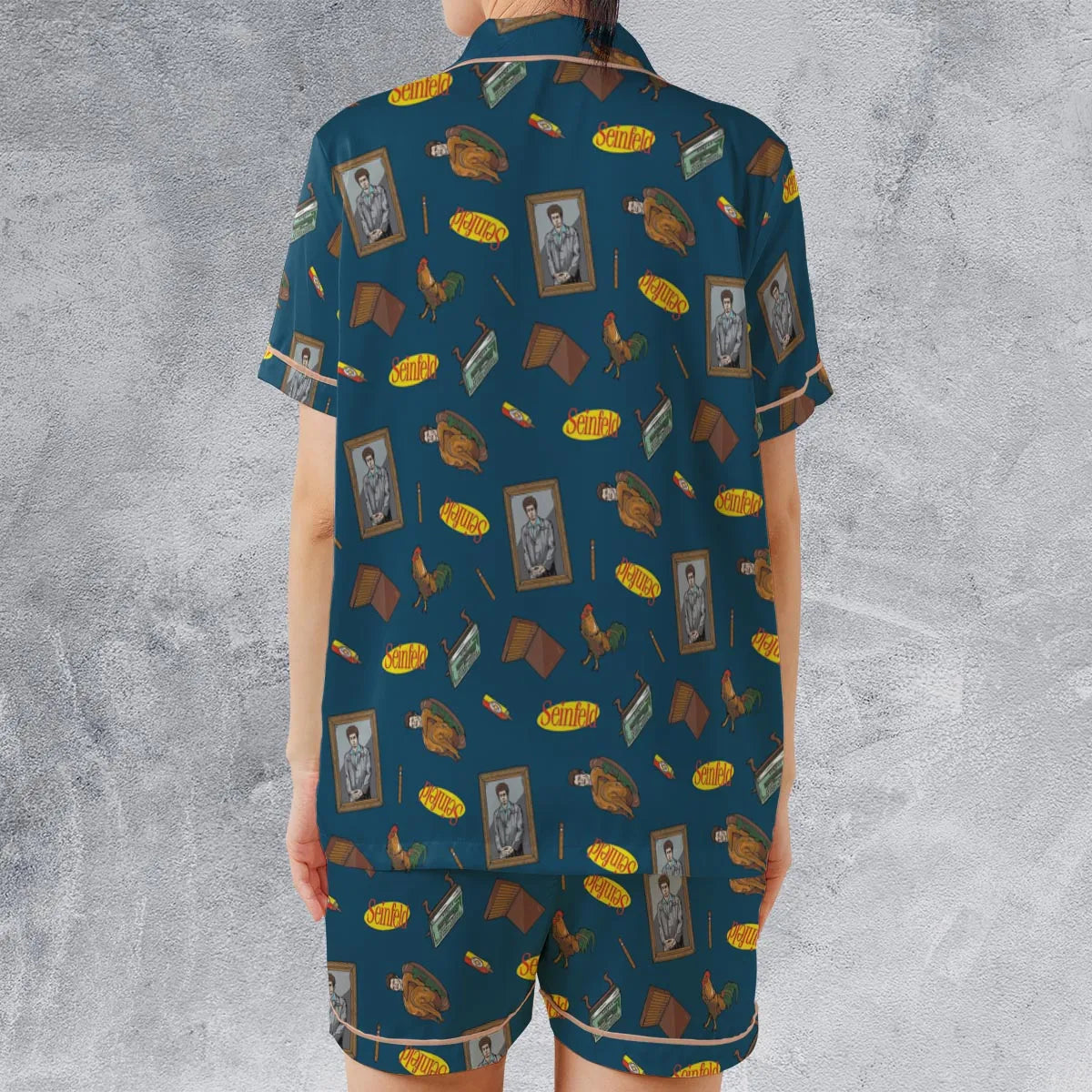 Satin Short-Sleeve Pajamas Set - B321WNPS