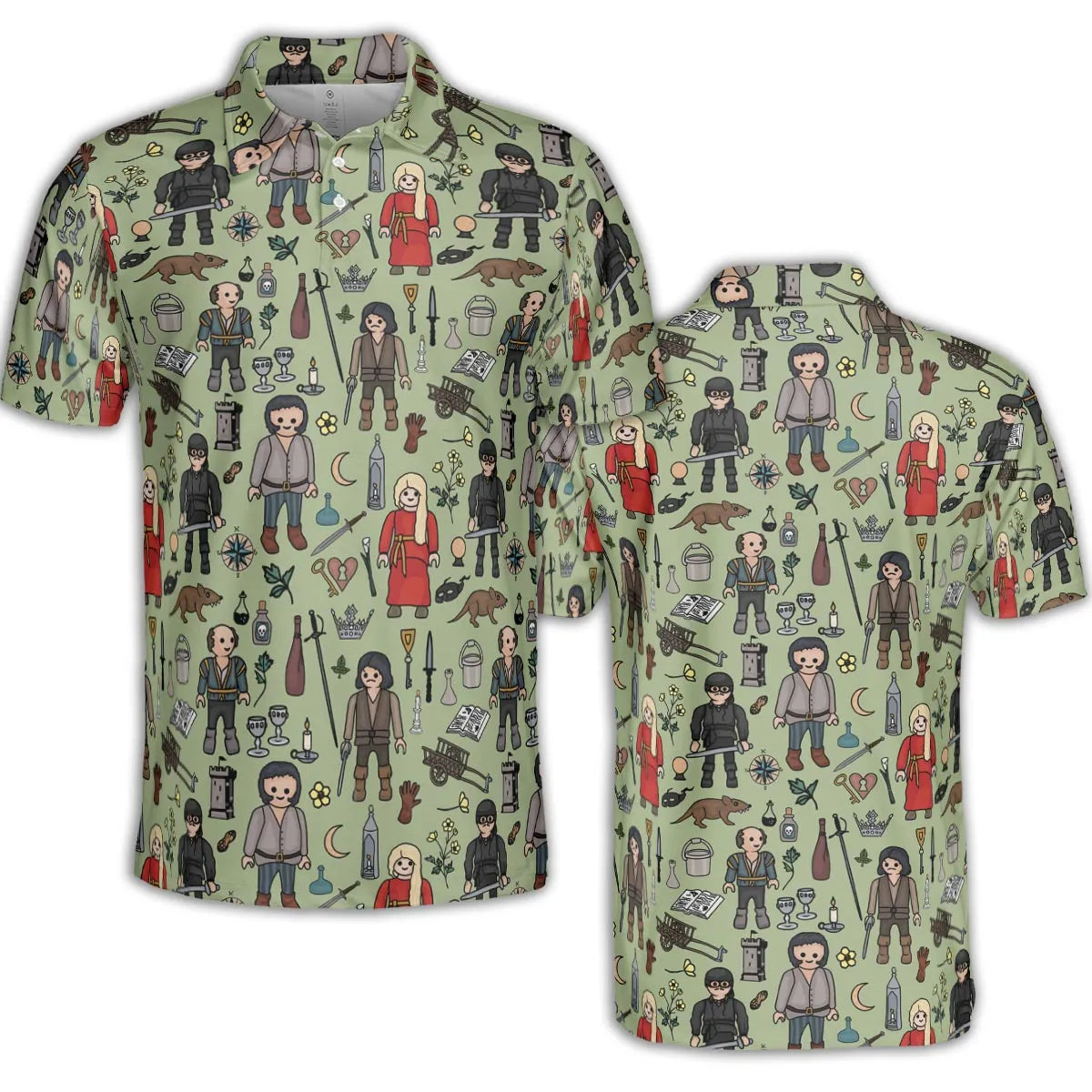 AOP Men/Women Polo Shirt - QBASDASV