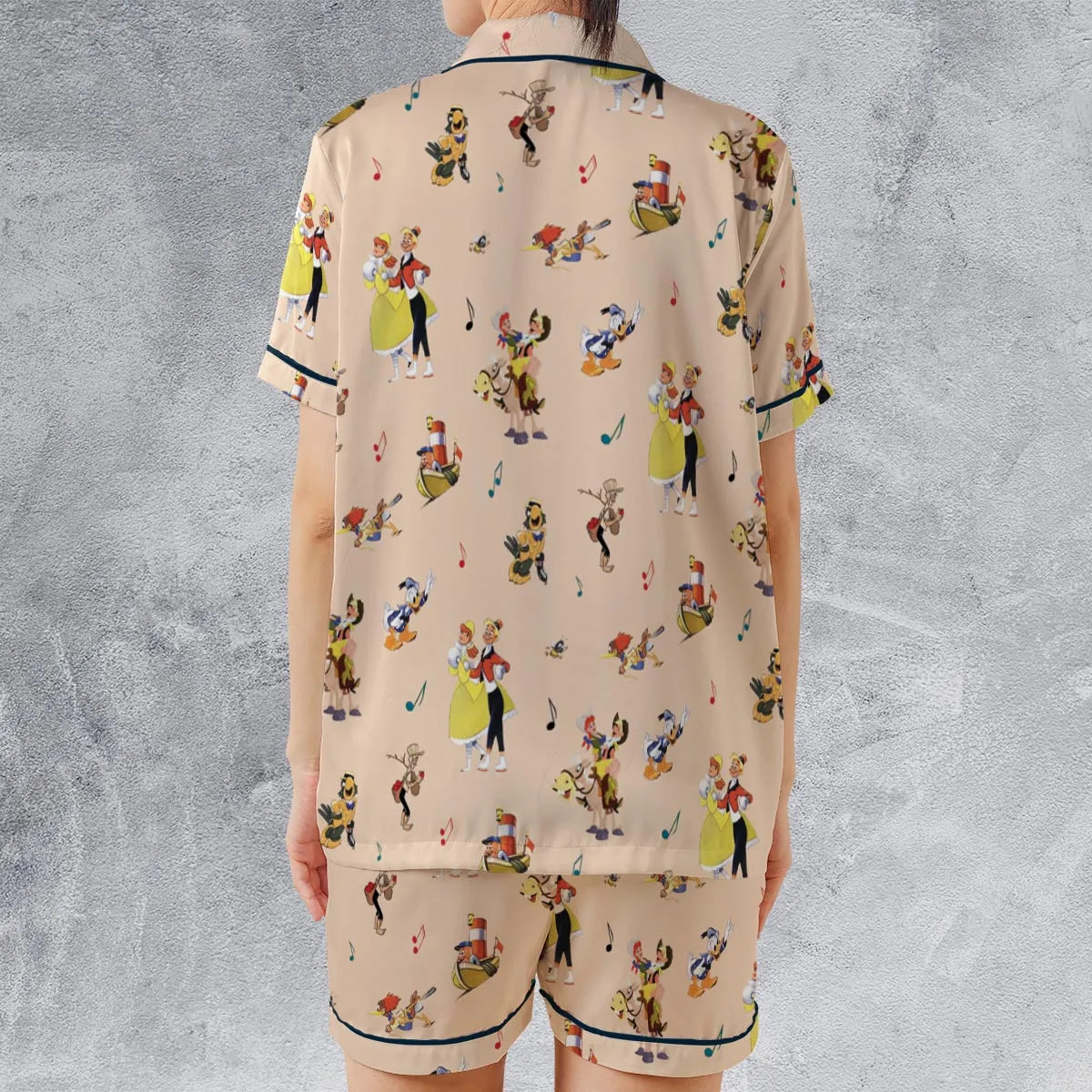 Satin Short-Sleeve Pajamas Set - N7UNGHJF