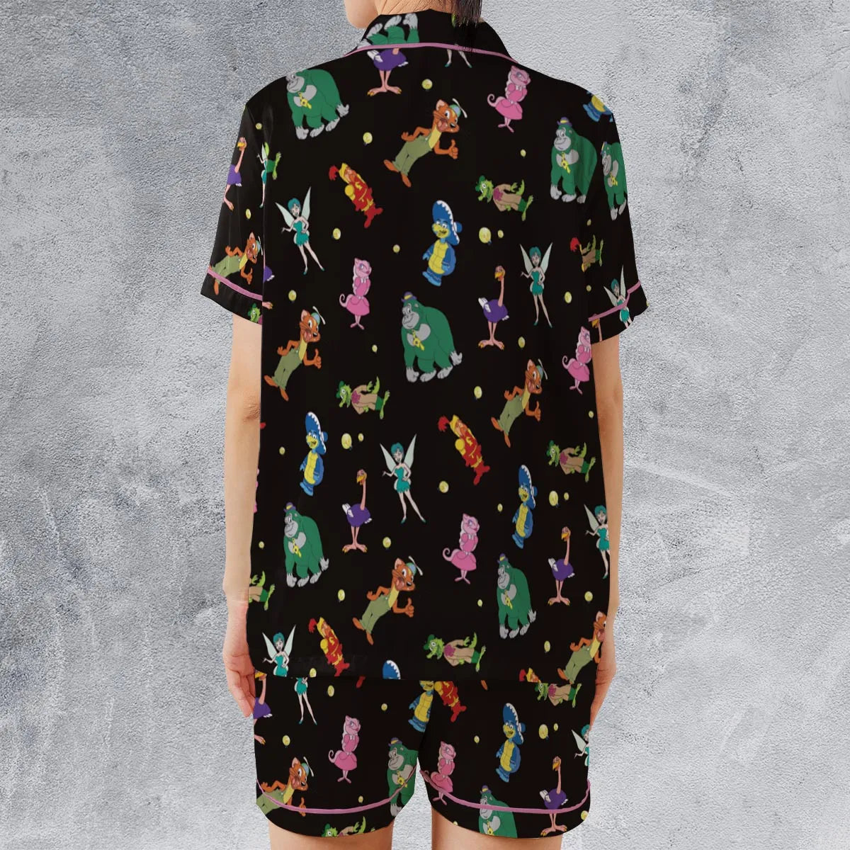 Satin Short-Sleeve Pajamas Set - M758KRTT