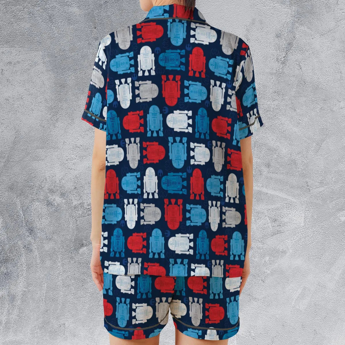 Satin Short-Sleeve Pajamas Set - TDP8JG6S