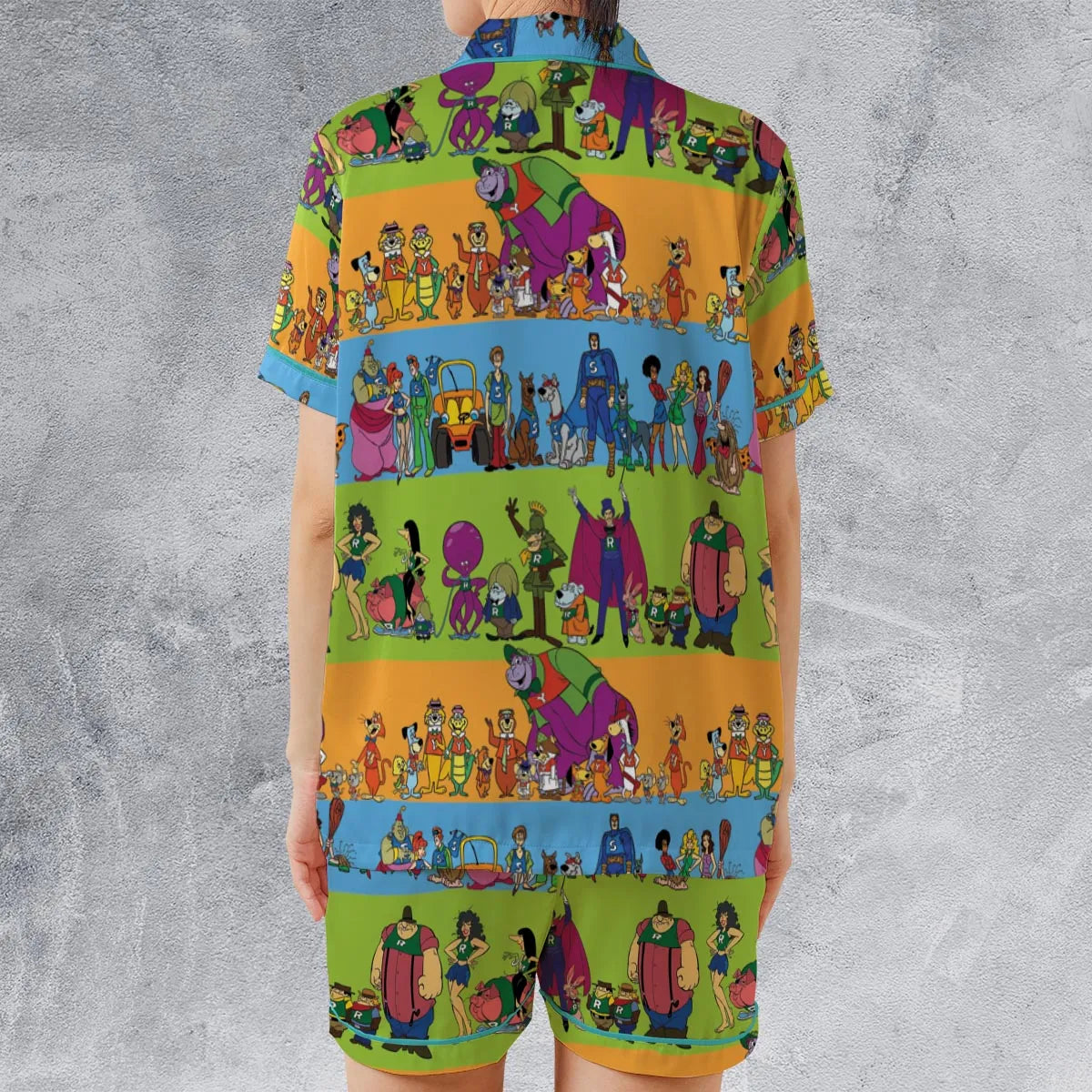 Satin Short-Sleeve Pajamas Set - LSFFSA6W