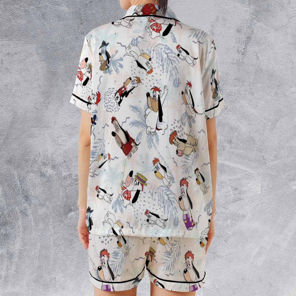 Satin Short-Sleeve Pajamas Set - 9X76H6G7