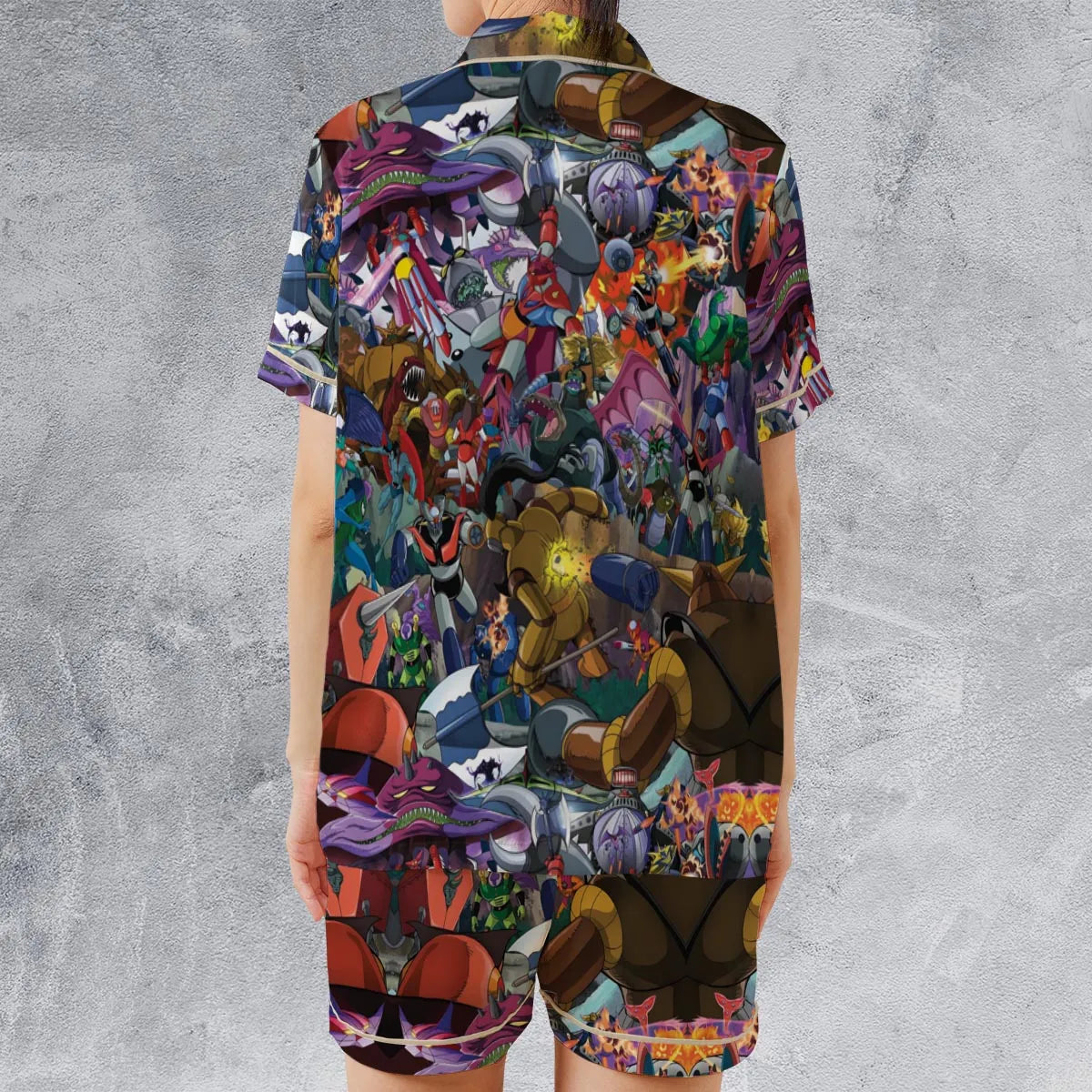 Satin Short-Sleeve Pajamas Set - 54CQZSGF