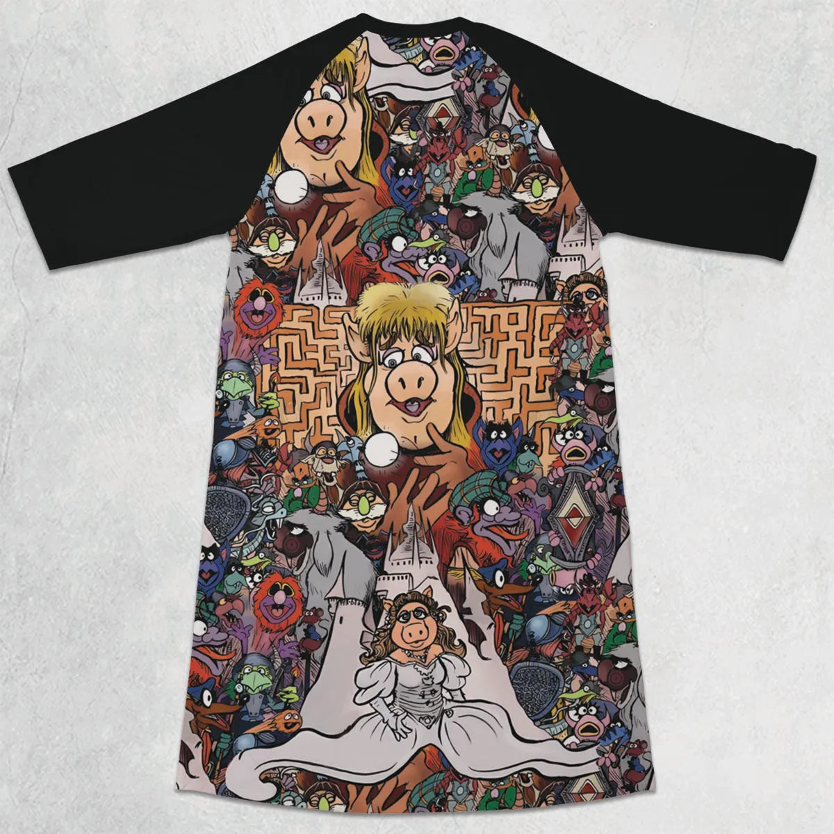 3/4 Sleeve Raglan Dress - L1LBZP2H