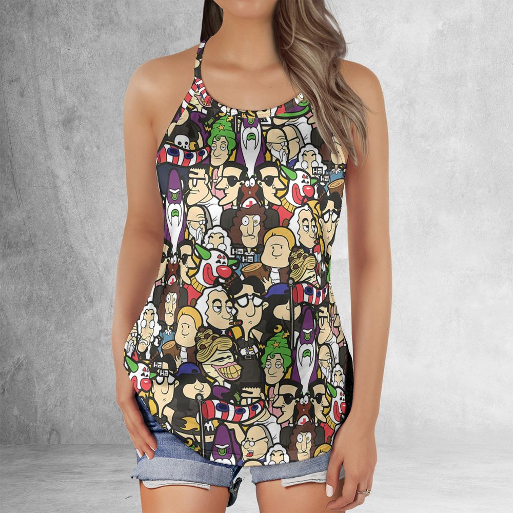 Criss Cross Tank Top - U8CH7395 -  - 2