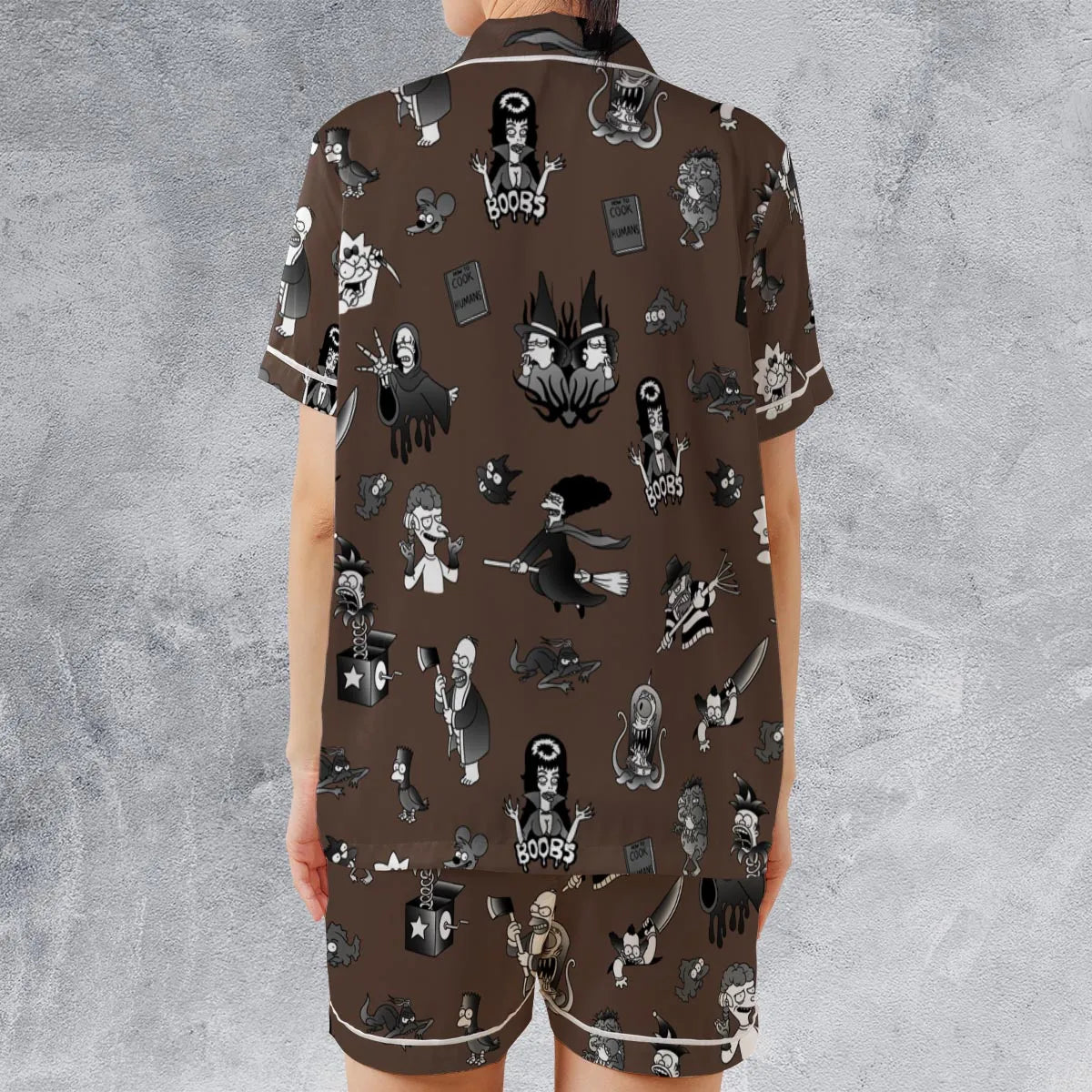 Satin Short-Sleeve Pajamas Set - JXMDLZW6