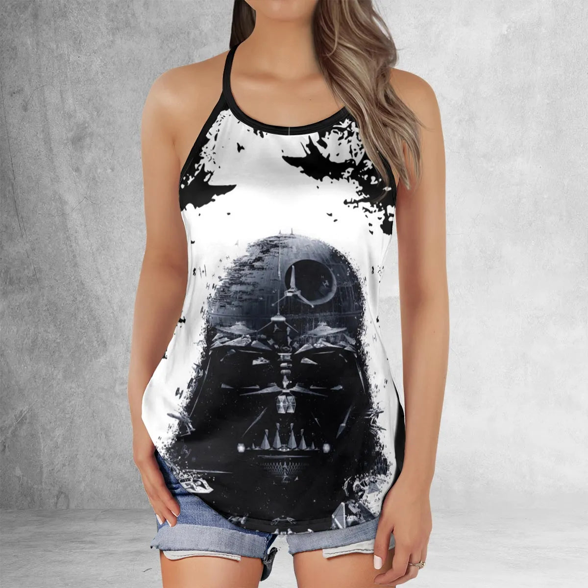 Criss Cross Tank Top - B5QMEFW5